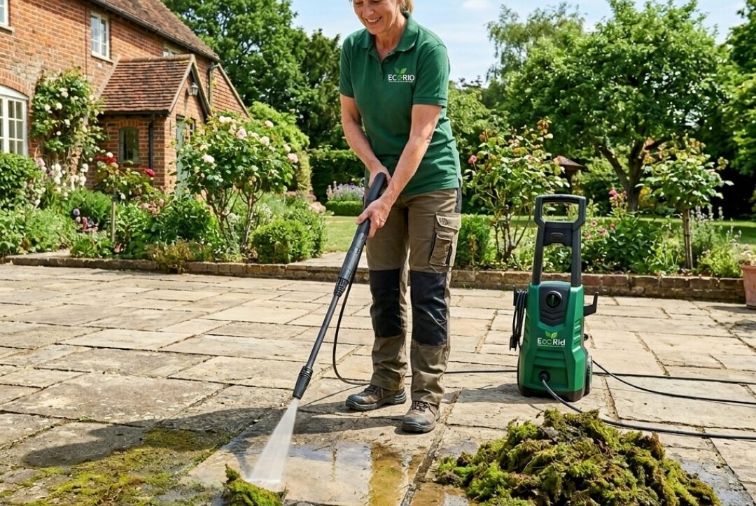 patio cleaning and moss removal