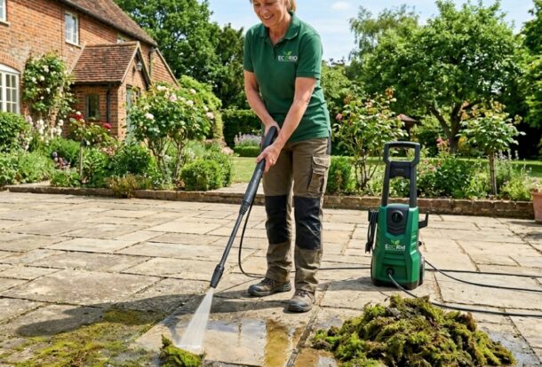 patio cleaning and moss removal