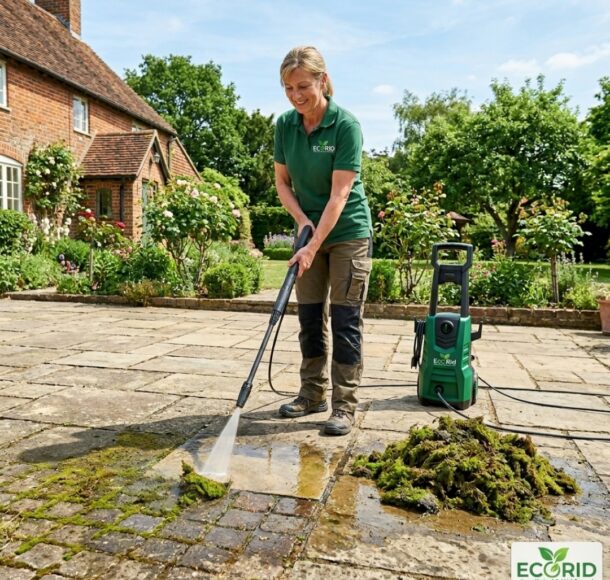 patio cleaning and moss removal