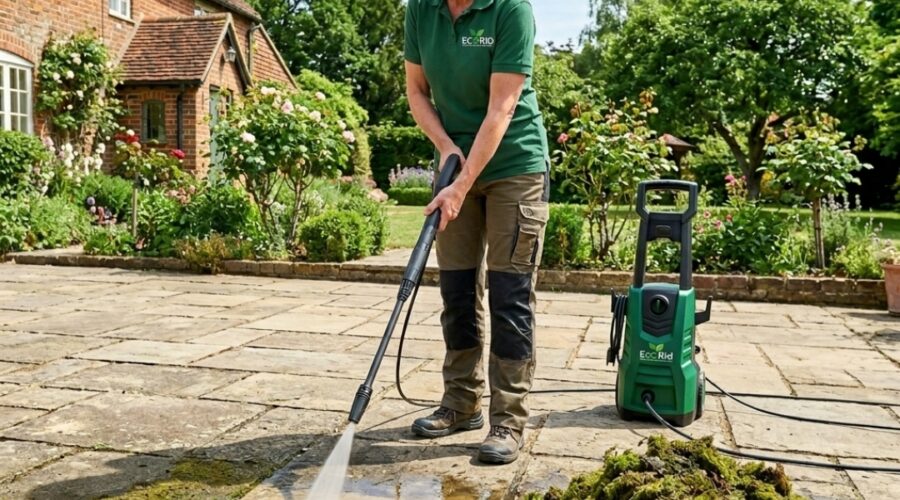 patio cleaning and moss removal